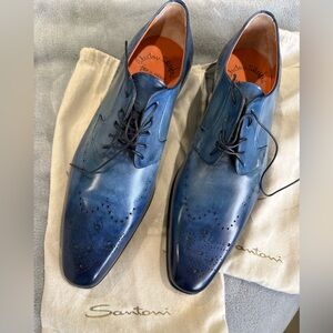 Santoni Men's Gradient Blue Oxfords